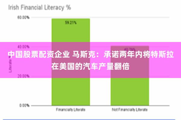 中国股票配资企业 马斯克：承诺两年内将特斯拉在美国的汽车产量翻倍