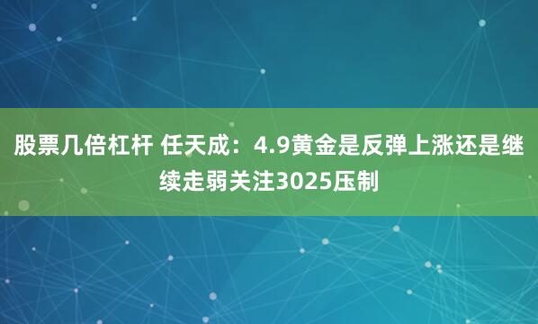 股票几倍杠杆 任天成：4.9黄金是反弹上涨还是继续走弱关注3025压制