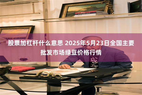 股票加杠杆什么意思 2025年5月23日全国主要批发市场绿豆价格行情